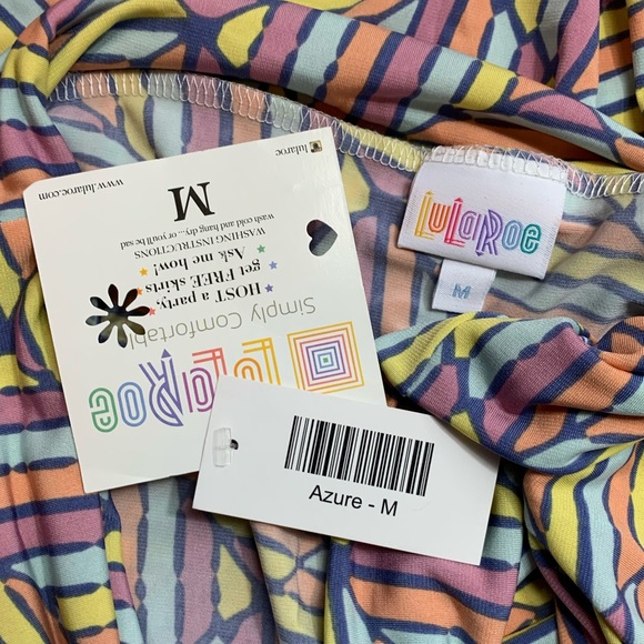 LuLaRoe Azure Skirt Geometric Shapes - Picture 4 of 6